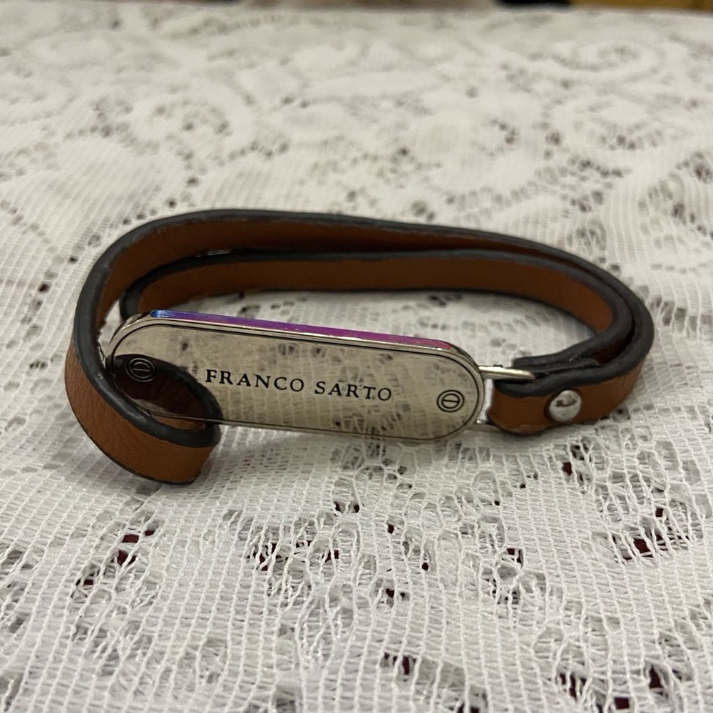 Franco Sarto Brown Leather  Handbag Charm-Key Chain